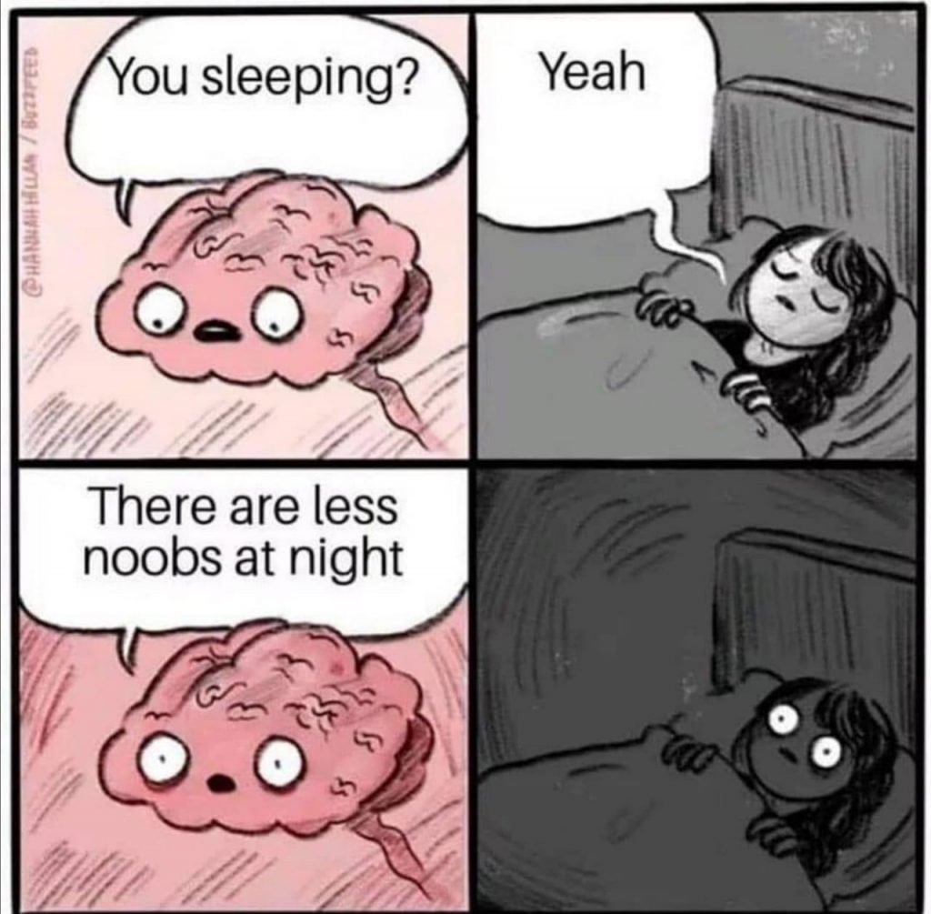 FUN: THERE LESS NOOBS AT NIGHT